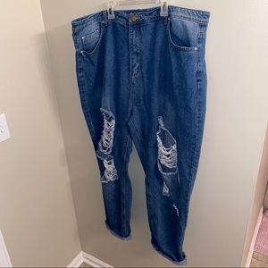 Destructed Mom Jeans